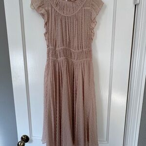 Ulla Johnson Pink Ruffle Dress